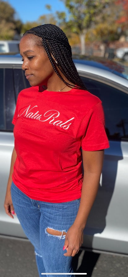 Red Short Sleeve Basic Tee